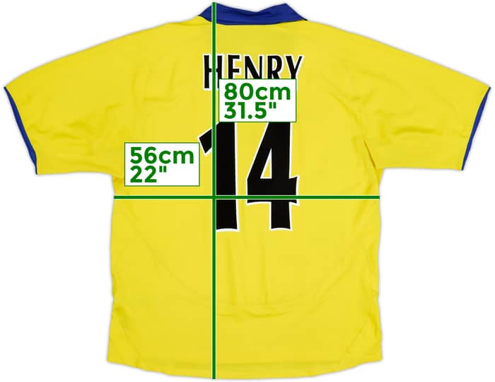 2003-05 Arsenal Away Shirt Henry #14 - 5/10 - (L)