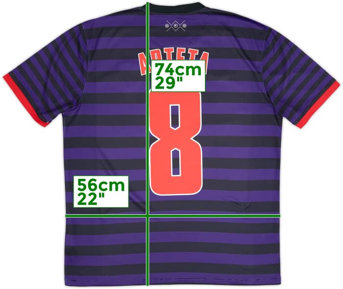 2012-13 Arsenal Away Shirt Arteta #8 - 7/10 - (L)