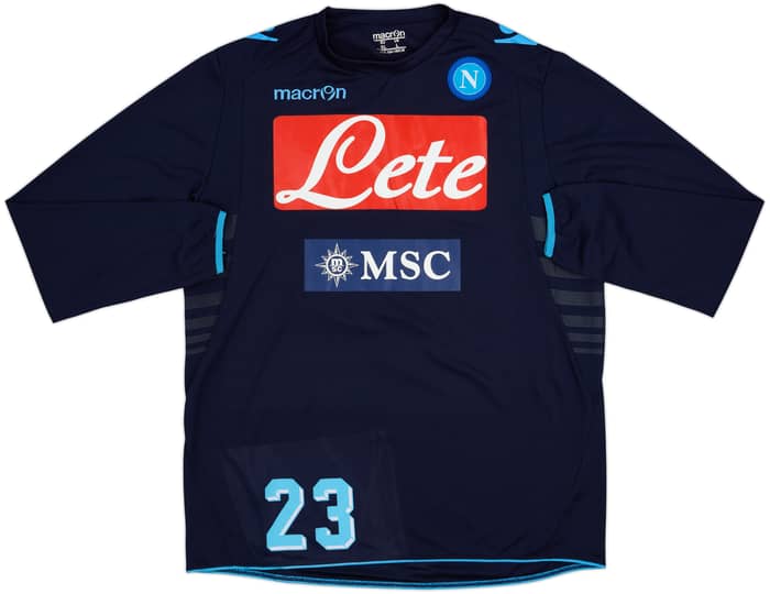 2013-14 Napoli Player Issue Macron Drill Top #23 - 7/10 - (XL)