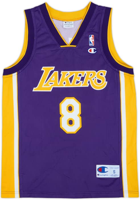 1999-06 LA Lakers Bryant #8 Champion Away Jersey - 9/10 - (S)