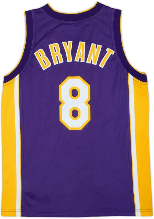 1999-06 LA Lakers Bryant #8 Champion Away Jersey - 9/10 - (S)