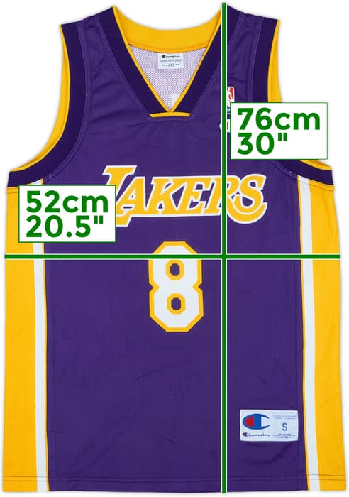 1999-06 LA Lakers Bryant #8 Champion Away Jersey - 9/10 - (S)