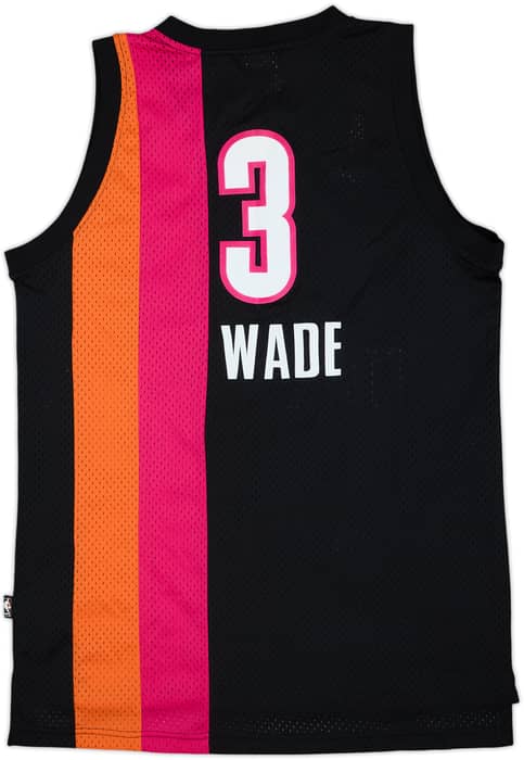 2005-06 Miami Heat Wade #3 Reebok Hardwood Classics Swingman Jersey - 8/10 - (M)