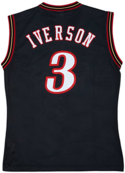 2000-06 Philadelphia 76ers Iverson #3 Champion Away Jersey - 9/10 - (M)