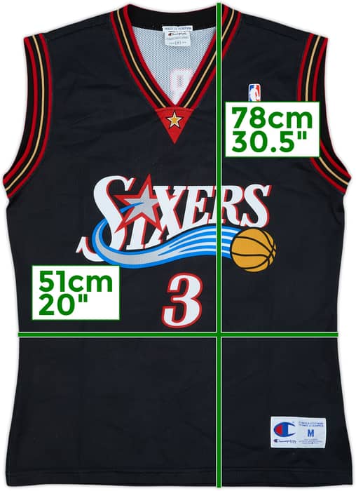 2000-06 Philadelphia 76ers Iverson #3 Champion Away Jersey - 9/10 - (M)