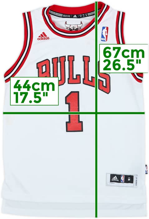 2010-14 Chicago Bulls Rose #1 adidas Swingman Home Jersey - 5/10 - (M.Boys)