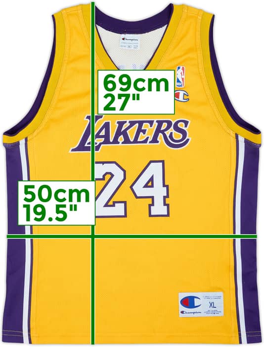 2006-10 LA Lakers Bryant #24 Champion Home Jersey - 9/10 - (XL.Boys)