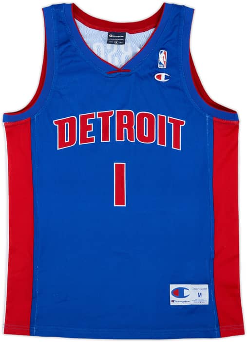 2008-09 Detroit Pistons Iverson #1 Champion Away Jersey - 9/10 - (M)