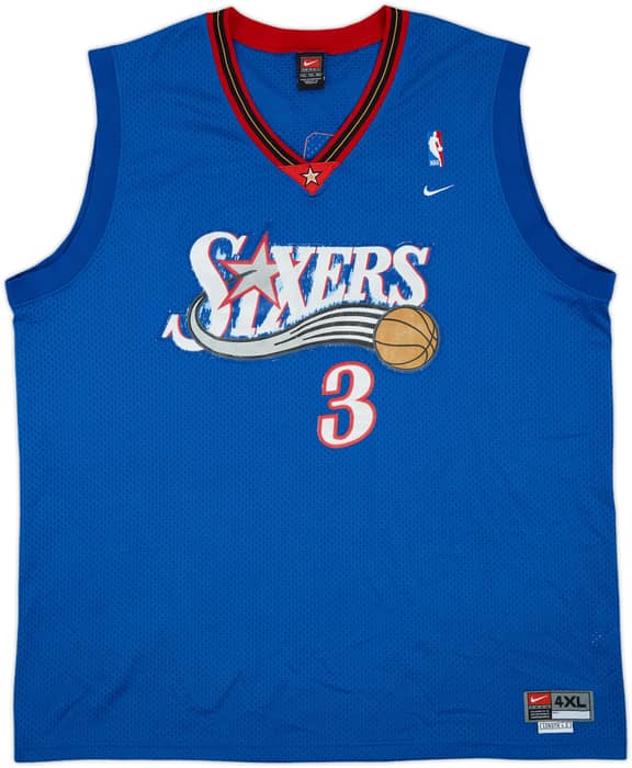 2000-04 Philadelphia 76ers Iverson #3 Nike Swingman Alternate Jersey - 5/10 - (4XL)