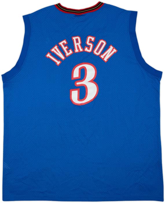 2000-04 Philadelphia 76ers Iverson #3 Nike Swingman Alternate Jersey - 5/10 - (4XL)