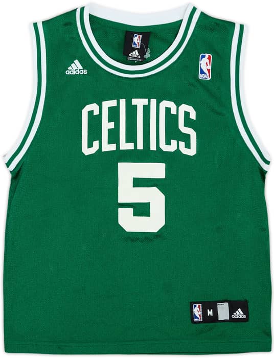 2007-10 Boston Celtics Garnett #5 adidas Away Jersey - 9/10 - (M.Boys)