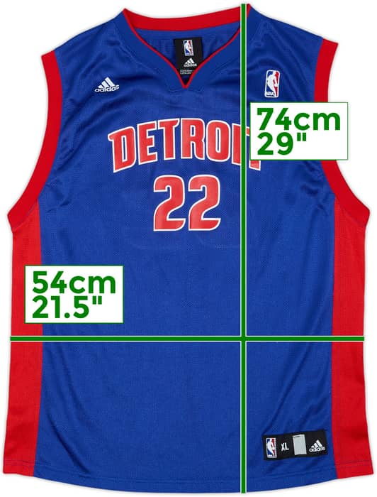 2006-10 Detroit Pistons Prince #22 adidas Away Jersey - 9/10 - (XL.Boys)