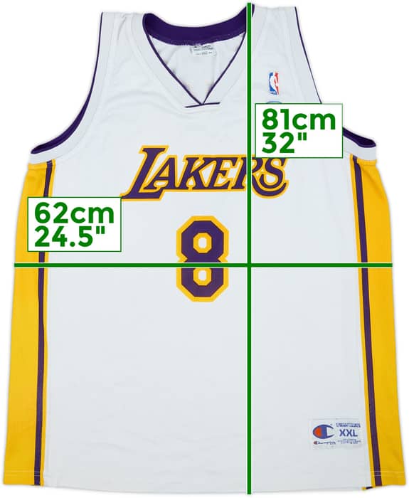 2002-06 LA Lakers Bryant #8 Champion Alternate Jersey - 6/10 - (XXL)