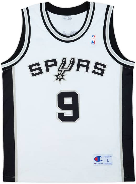 2002-10 San Antonio Spurs Parker #9 Champion Home Jersey - 7/10 - (L)