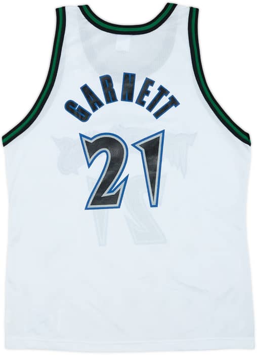 1996-02 Minnesota Timberwolves Garnett #21 Champion Away Jersey - 7/10 - (L)