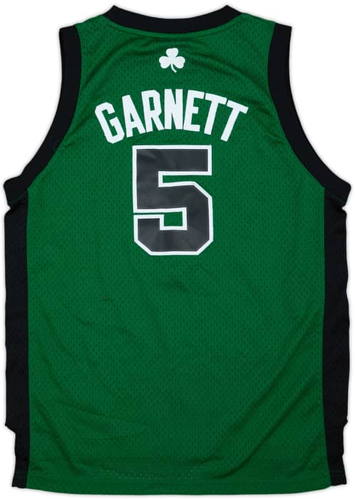 2007-10 Boston Celtics Garnett #5 adidas Swingman Alternate Jersey - 8/10 - (L.Boys)