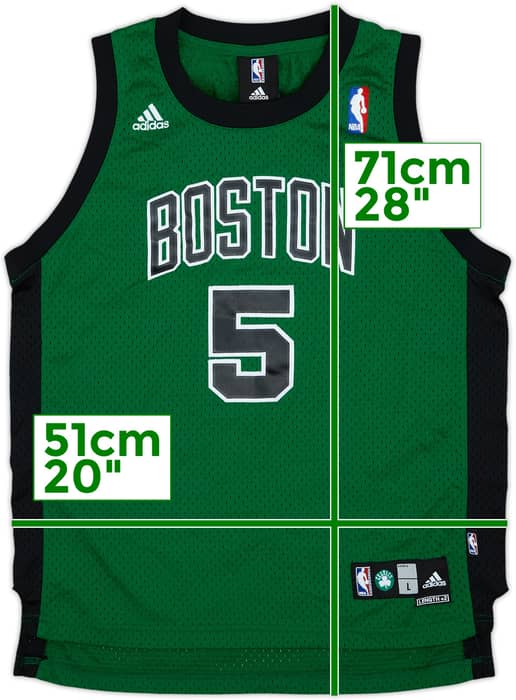2007-10 Boston Celtics Garnett #5 adidas Swingman Alternate Jersey - 8/10 - (L.Boys)