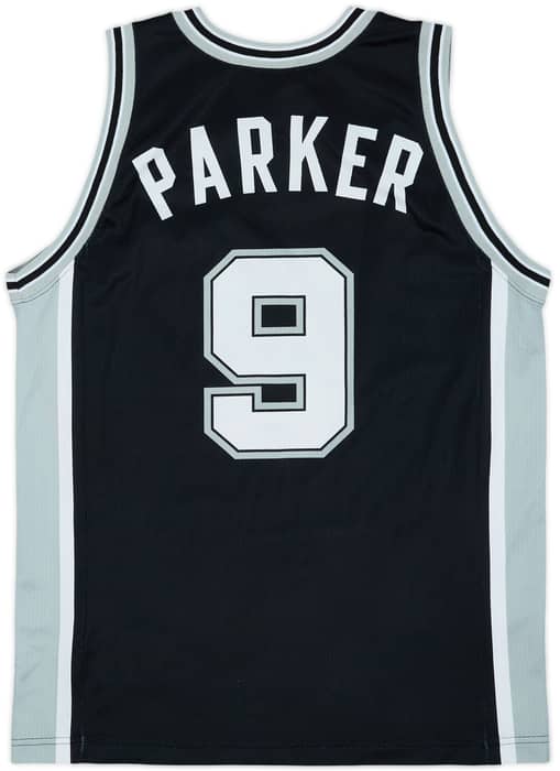 2002-10 San Antonio Spurs Parker #9 Champion Away Jersey - 9/10 - (S)