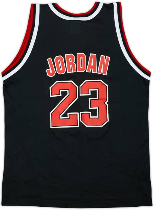 1995-98 Chicago Bulls Jordan #23 Champion Alternate Jersey - 8/10 - (L.Boys)