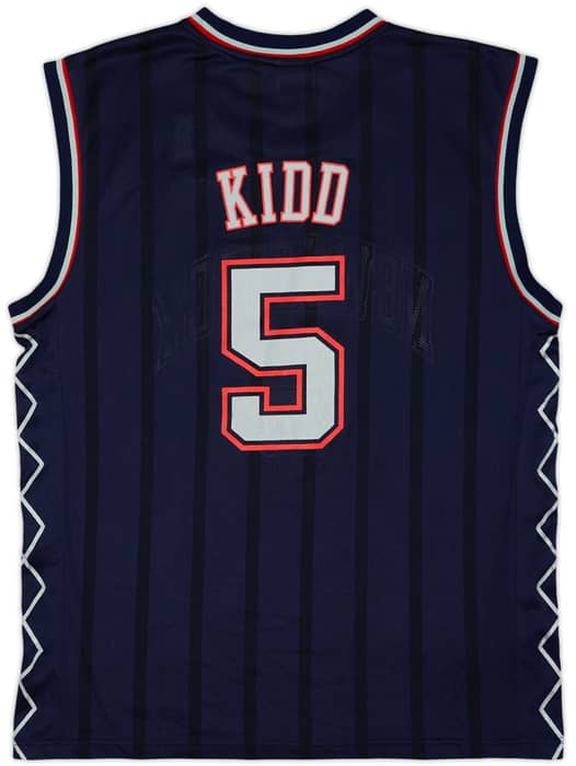 2002-06 New Jersey Nets Kidd #5 Reebok Away Jersey - 9/10 - (M)