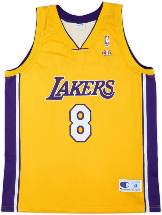 1999-06 LA Lakers Bryant #8 Champion Home Jersey - 9/10 - (XL)