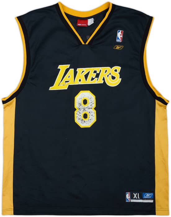 2002-06 LA Lakers Bryant #8 Reebok Alternate Jersey - 4/10 - (XL)