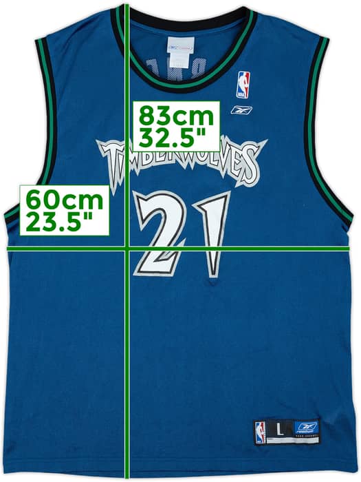 2002-06 Minnesota Timberwolves Garnett #21 Reebok Away Jersey - 8/10 - (L)