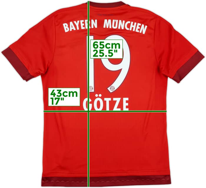 2015-16 Bayern Munich Home Shirt Gotze #19 - 9/10 - (M)
