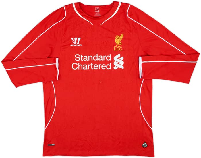 2014-15 Liverpool Home L/S Shirt Gerrard #8 - 6/10 - (L)