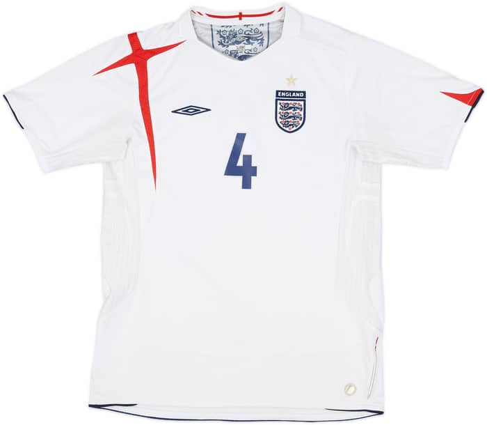 2005-07 England Home Shirt Gerrard #4 - 8/10 - (XL.Boys)