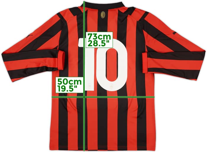 2024-25 AC Milan 125th Anniversary Authentic L/S Shirt #10 (Rafa Leao) (S)