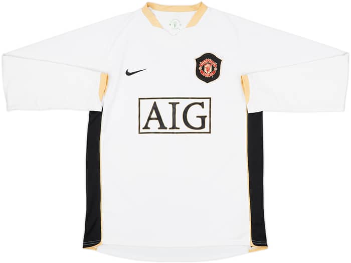 2006-08 Manchester United Away L/S Shirt Heinze #4 - 6/10 - (M)