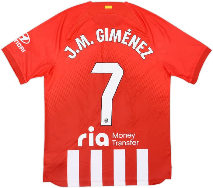 2023-24 Atletico Madrid Home Shirt J.M. Gimenez #7 (M)
