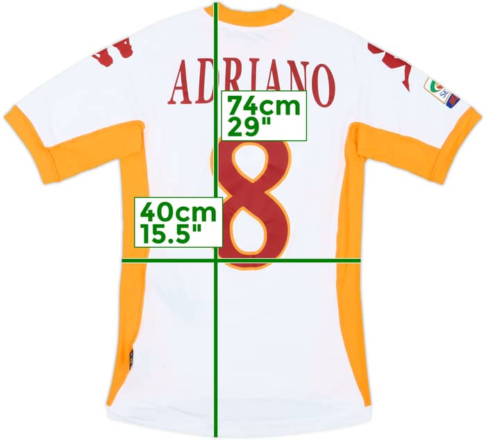 2010-11 Roma Away Shirt Adriano #8 (XS)