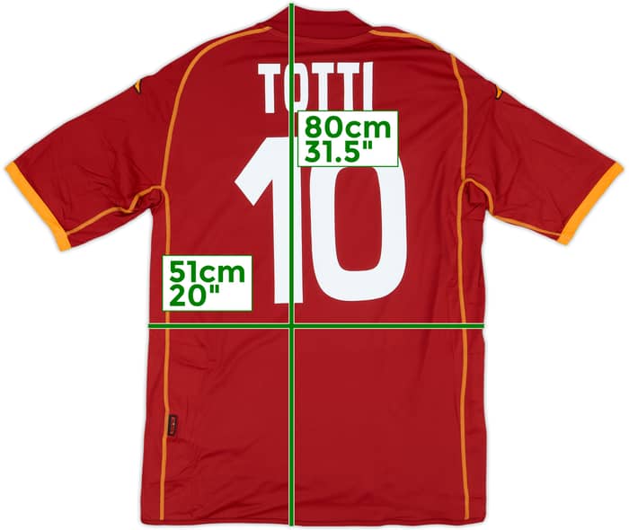 2008-09 Roma Home Shirt Totti #10 (XL)