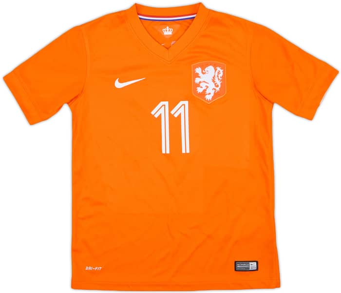 2014-15 Netherlands Home Shirt Robben #11 - 8/10 - (M.Boys)