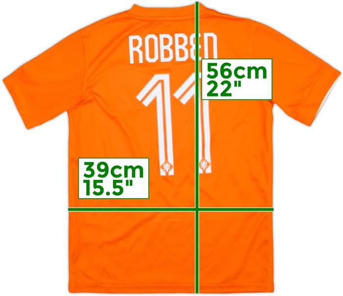 2014-15 Netherlands Home Shirt Robben #11 - 8/10 - (M.Boys)