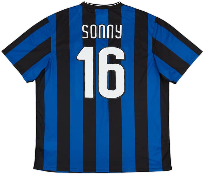 2009-10 Inter Milan Basic Home Shirt Sonny #16 - 7/10 - (XL)