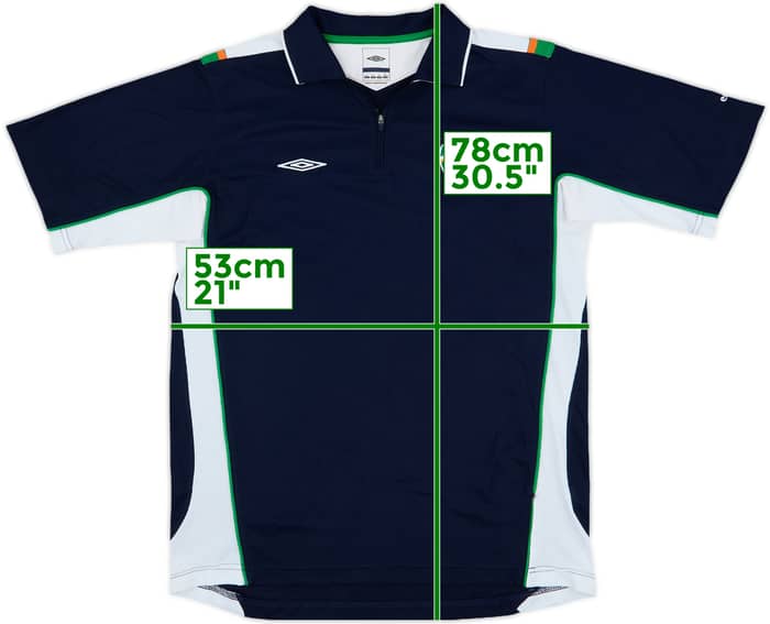 2008-09 Ireland Umbro 1/4 Zip Polo Shirt - 8/10 - (L)