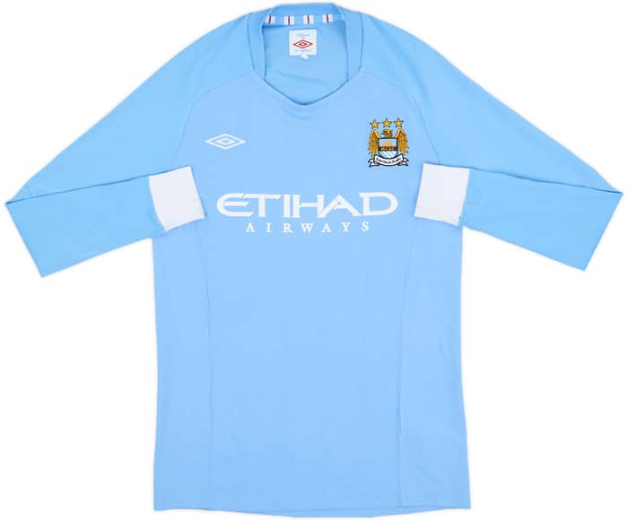 2010-11 Manchester City Home L/S Shirt #8 - 5/10 - (L.Boys)