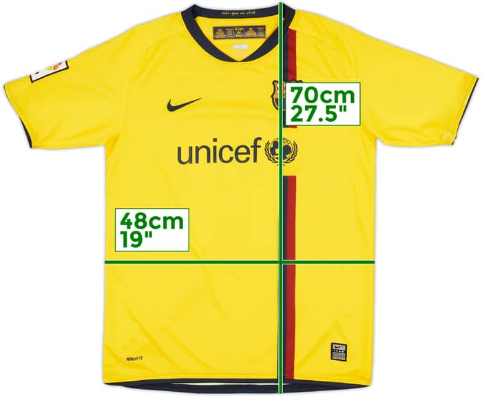 2008-10 Barcelona Away Shirt #14 - 4/10 - (XL.Boys)