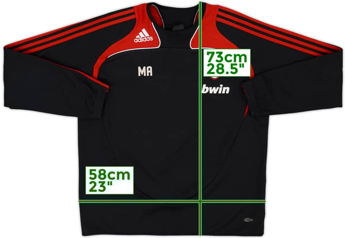 2008-09 AC Milan adidas Staff Issue Sweat Top MA - 8/10 - (L/XL)