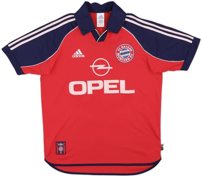 1999-01 Bayern Munich Home Shirt Elber #9 - 7/10 - (XL.Boys)