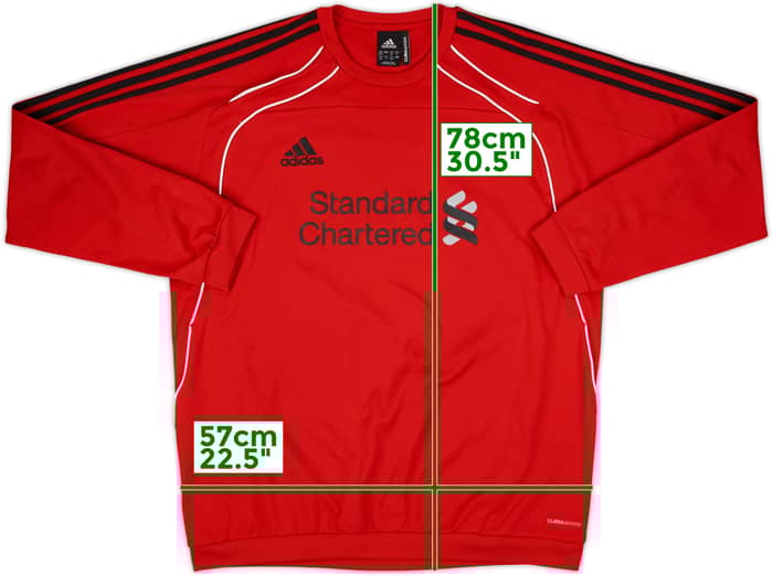 2010-11 Liverpool adidas Sweat Top - 4/10 - (XL)