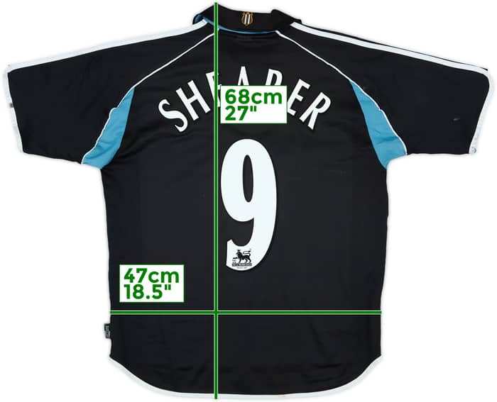 2000-01 Newcastle Away Shirt Shearer #9 - 5/10 - (L)