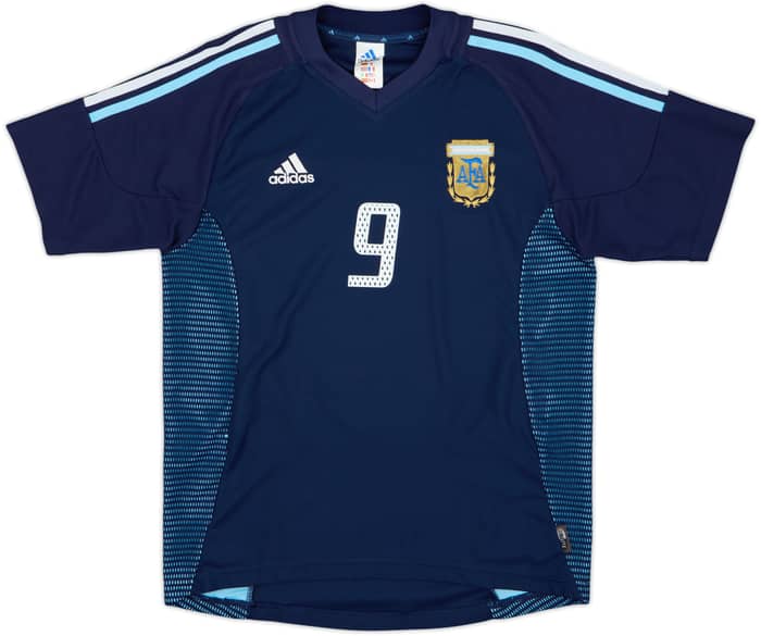 2002-04 Argentina Visitante Camiseta Batistuta #9 - 9/10 - (L)