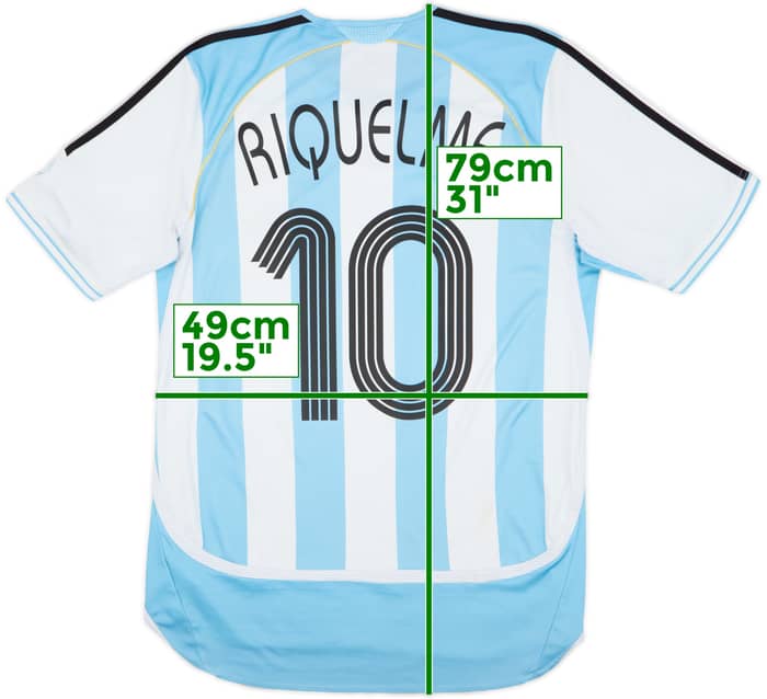 2005-07 Argentina Home Shirt Riquelme #10 - 7/10 - (M)
