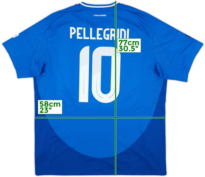 2024-25 Italy Home Shirt Pellegrini #10 - 10/10 - (XL)
