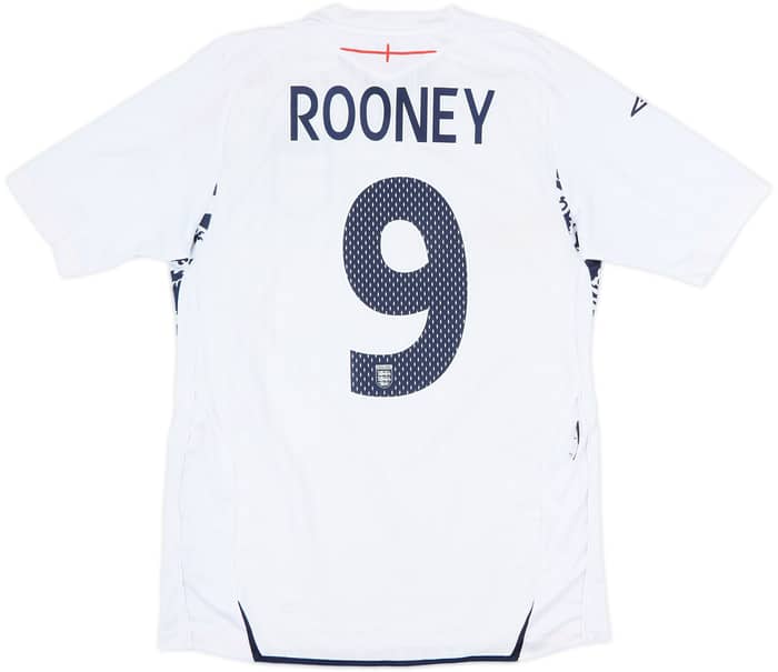 2007-09 England Home Shirt Rooney #9 - 5/10 - (M)