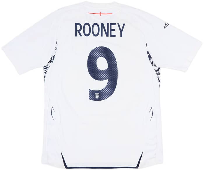 2007-09 England Home Shirt Rooney #9 - 6/10 - (L)